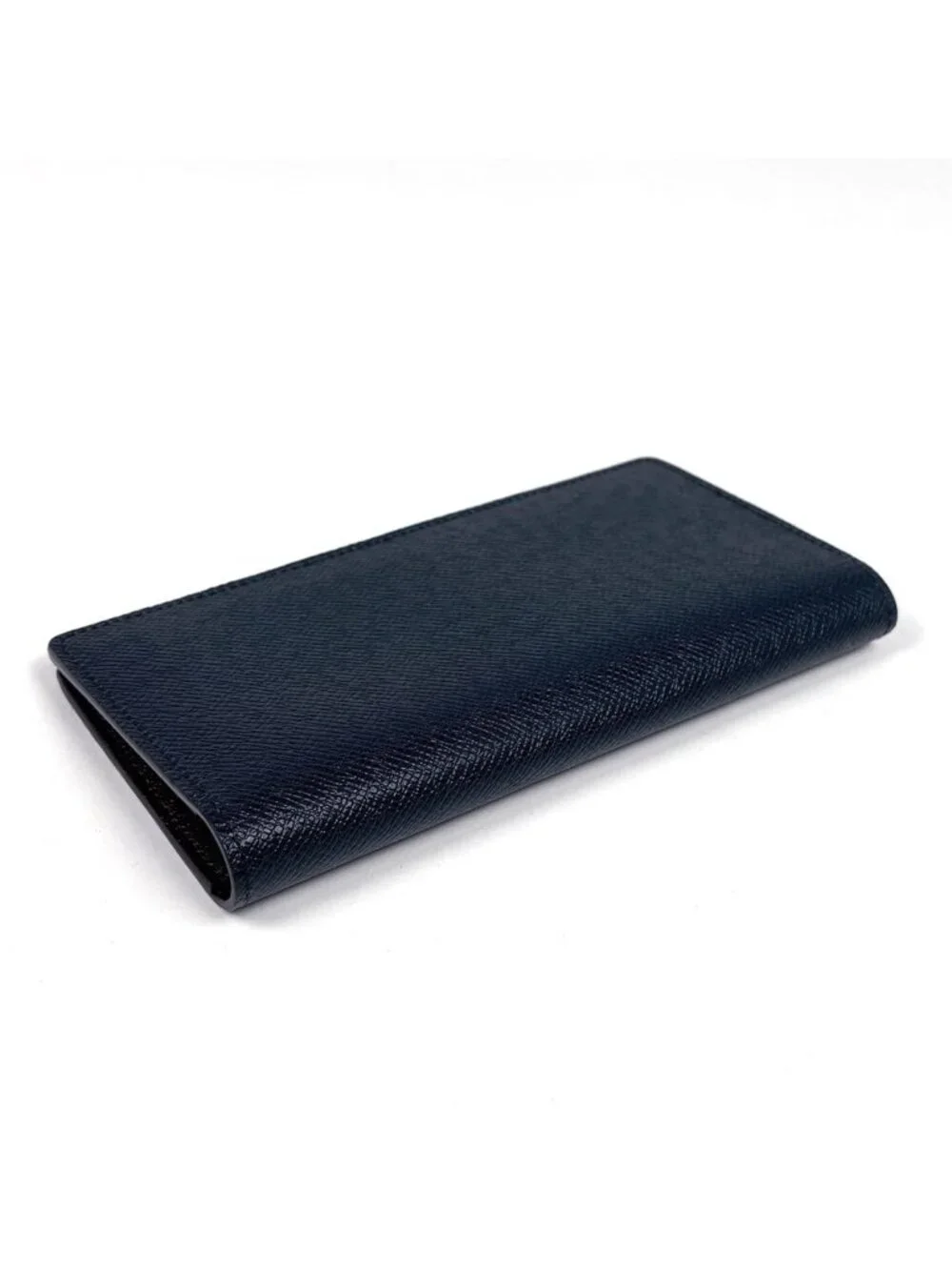 Louis Vuitton Portefeuille Brazza NM Wallet Bicolor Taiga Navy Bordeaux